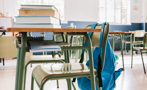 inside a classroom