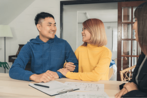 young couple planning to buy a home