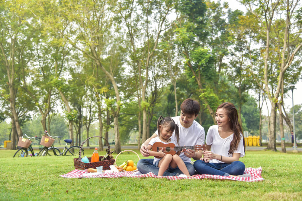 family at a park